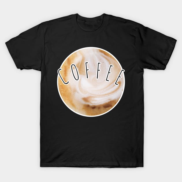 Cofffe Round Photo Art T-Shirt by SlieptsovaArt